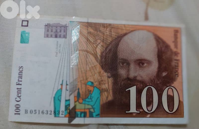 French 100 cent Franc Banknote 0