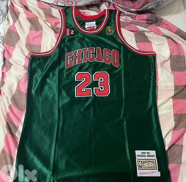 Chicago bulls jordan 23  vintage special green edition jersey 1997/98 4