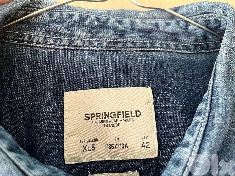 springfield chemise jeans original short sleeve for 10 usd 1