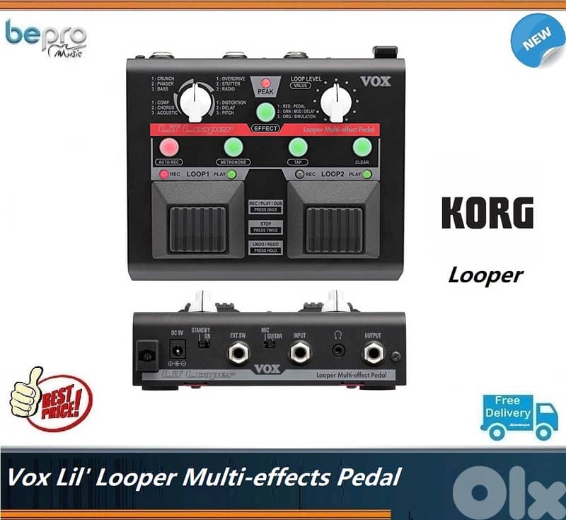 Vox Lil Looper Multi-effects Pedal 0