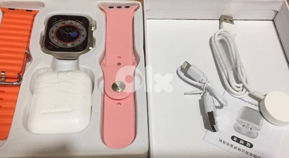 smart watch i 8 ultra BIG 2.0 + earphones 2