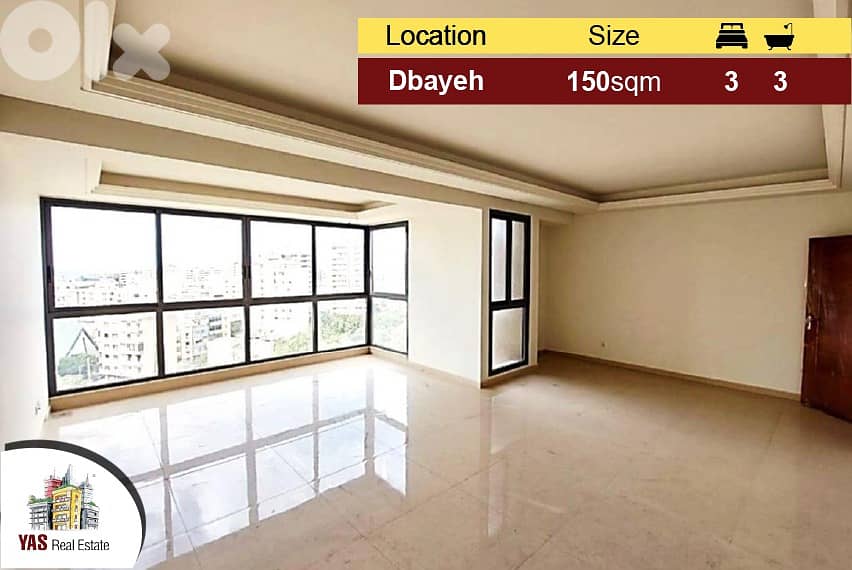 Dbayeh 150m2 | City View | Calm Area | Brand New Building 0