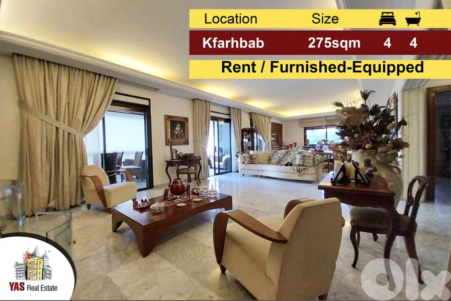 Kfarhbab 275m2 | Rent | Furnished / Equipped | Panoramic View | 0