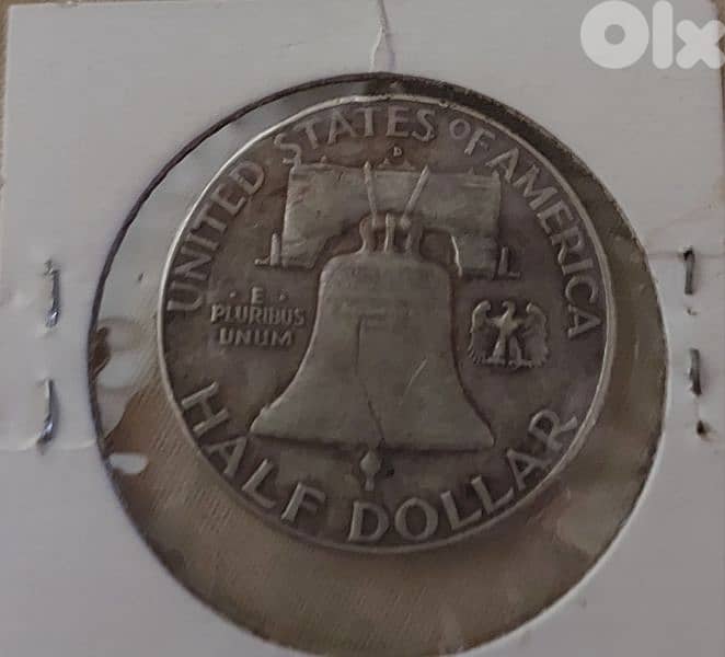 USA Silver Half Dollar Memorial for President Franklin year 1962 1