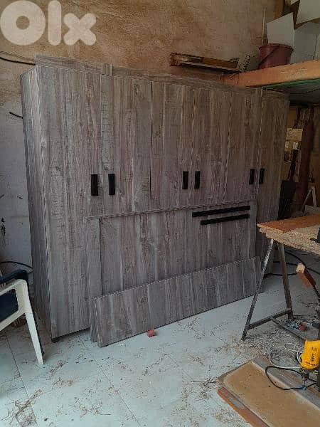 خزانة عرض 240 سم مع تخت مجوز 0