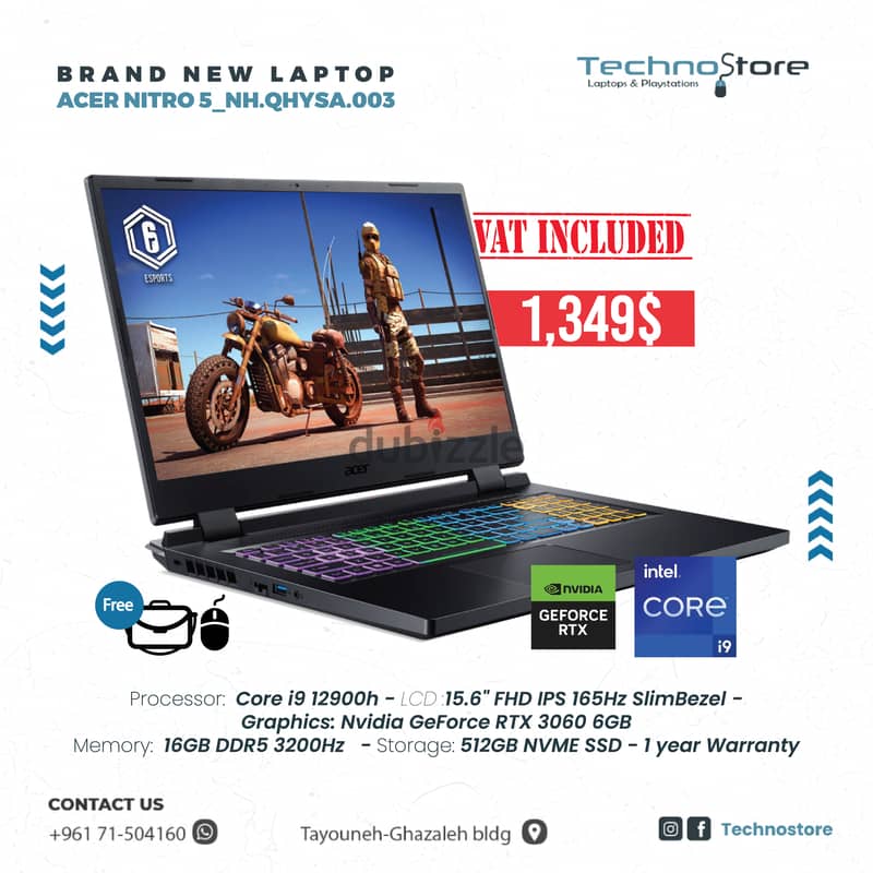 Brand New Laptop Acer Nitro 5 i9 2