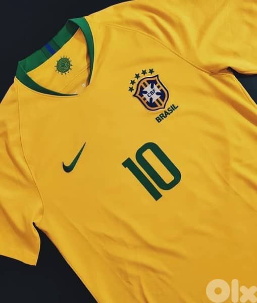 neymar jr / 2018 world cup brasil home nike kit 1