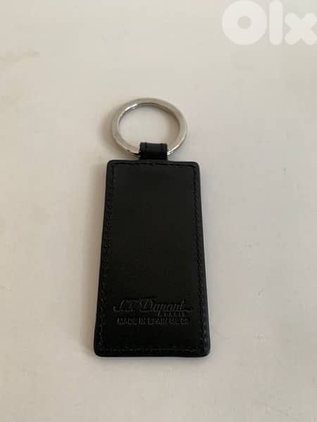 St. Dupont genuine leather black key chain Porte-cle 0
