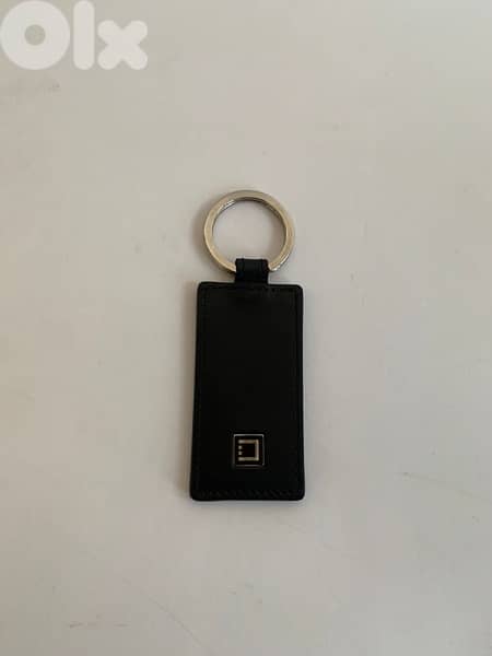 St. Dupont genuine leather black key chain Porte-cle 1