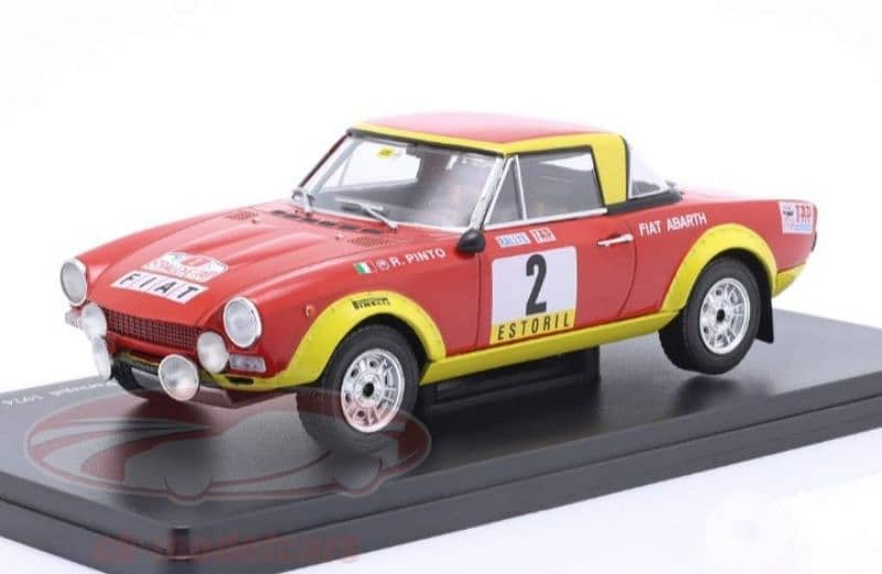 First Abarth 124 (Rally Portugal 1974) diecast car model 1:24. 1
