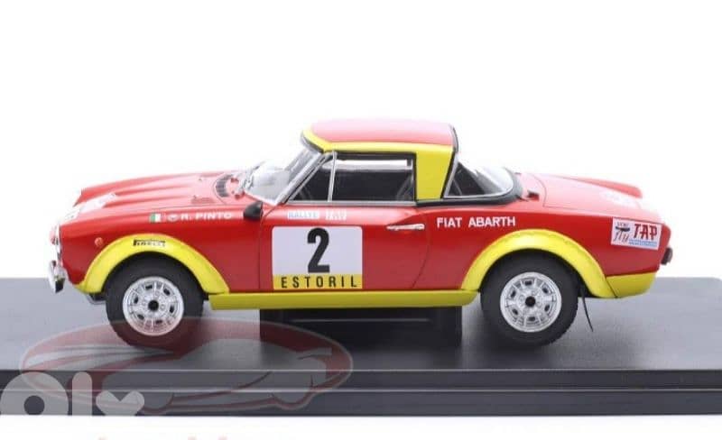 First Abarth 124 (Rally Portugal 1974) diecast car model 1:24. 2