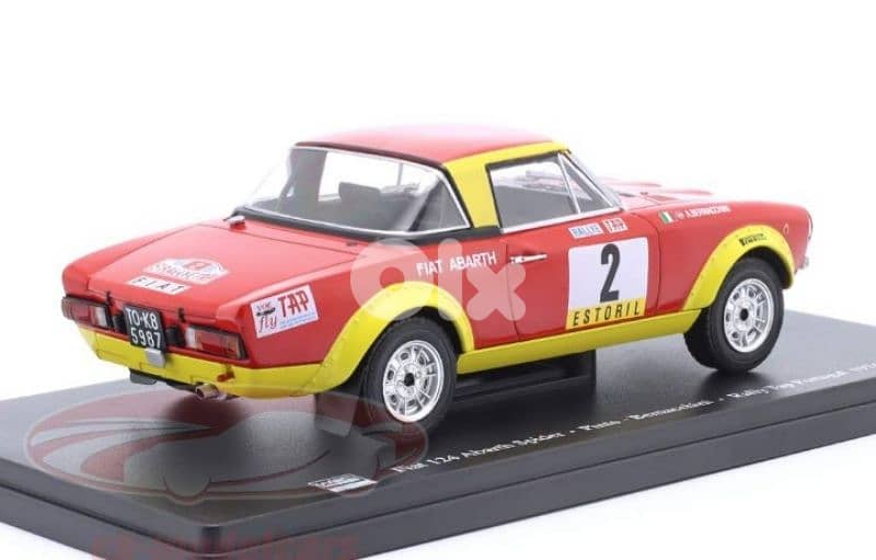 First Abarth 124 (Rally Portugal 1974) diecast car model 1:24. 3