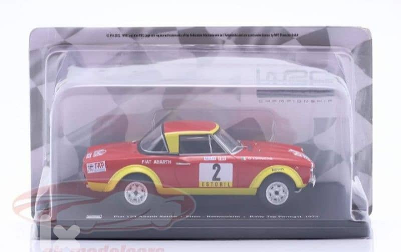 First Abarth 124 (Rally Portugal 1974) diecast car model 1:24. 5