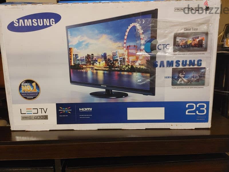Samsung led tv 23' HD series 4 made in Thailand with stand wall 3