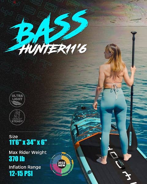 MYBOAT BASS HUNTER PRO Inflatable sup and kayak 8