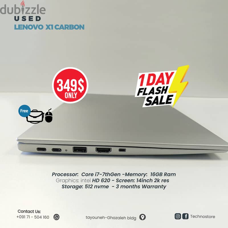 Used Like New Laptop Lenovo X1 Carbon 1