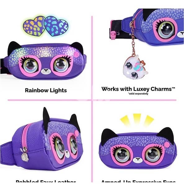 Purse Pets, Savannah Spotlight Belt Bag, Interactive Pet Toy 3