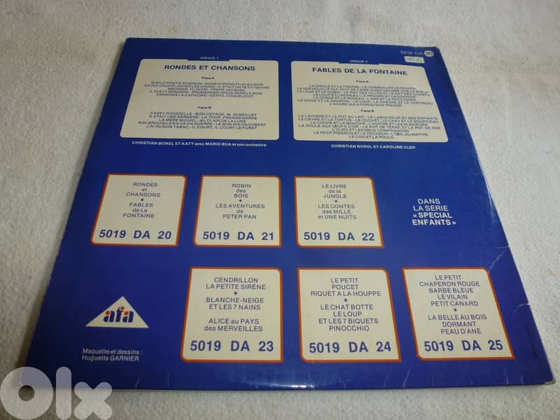 special enfants rondes et chansons / fables de la fontaine 2 vinyl 1