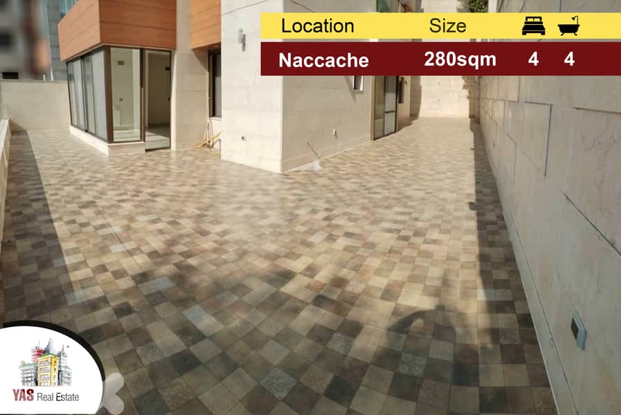 Naccache 280m2 | 200m2 Terrace | High-End | Dead-End Street | 0
