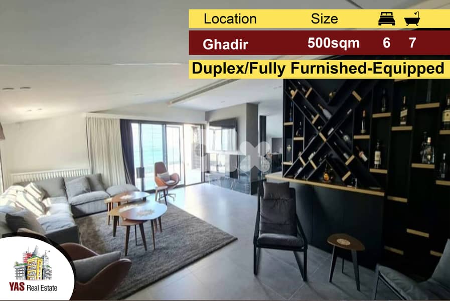 Ghadir 500m2 | 170m2 Terrace/Garden | Duplex | Furnished/Equipped |IV 0